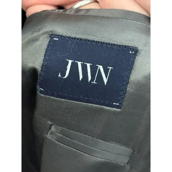 JWN Nordstrom Plaid 100% Wool Jacket Blazer Sport Coat 42L Made in Italy Brown - Picture 3 of 5